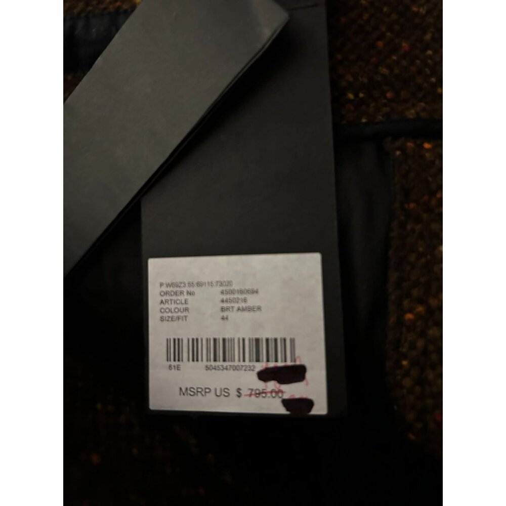 NWT $795 Burberry Prorsum Tweed Flared Pants Bright Amber Size 8 - Picture 6 of 6
